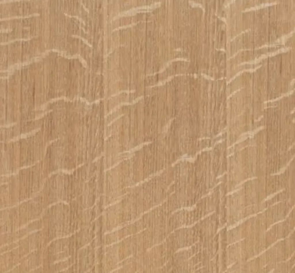 Quarter-sawn English oak, showing the silver ray fleck